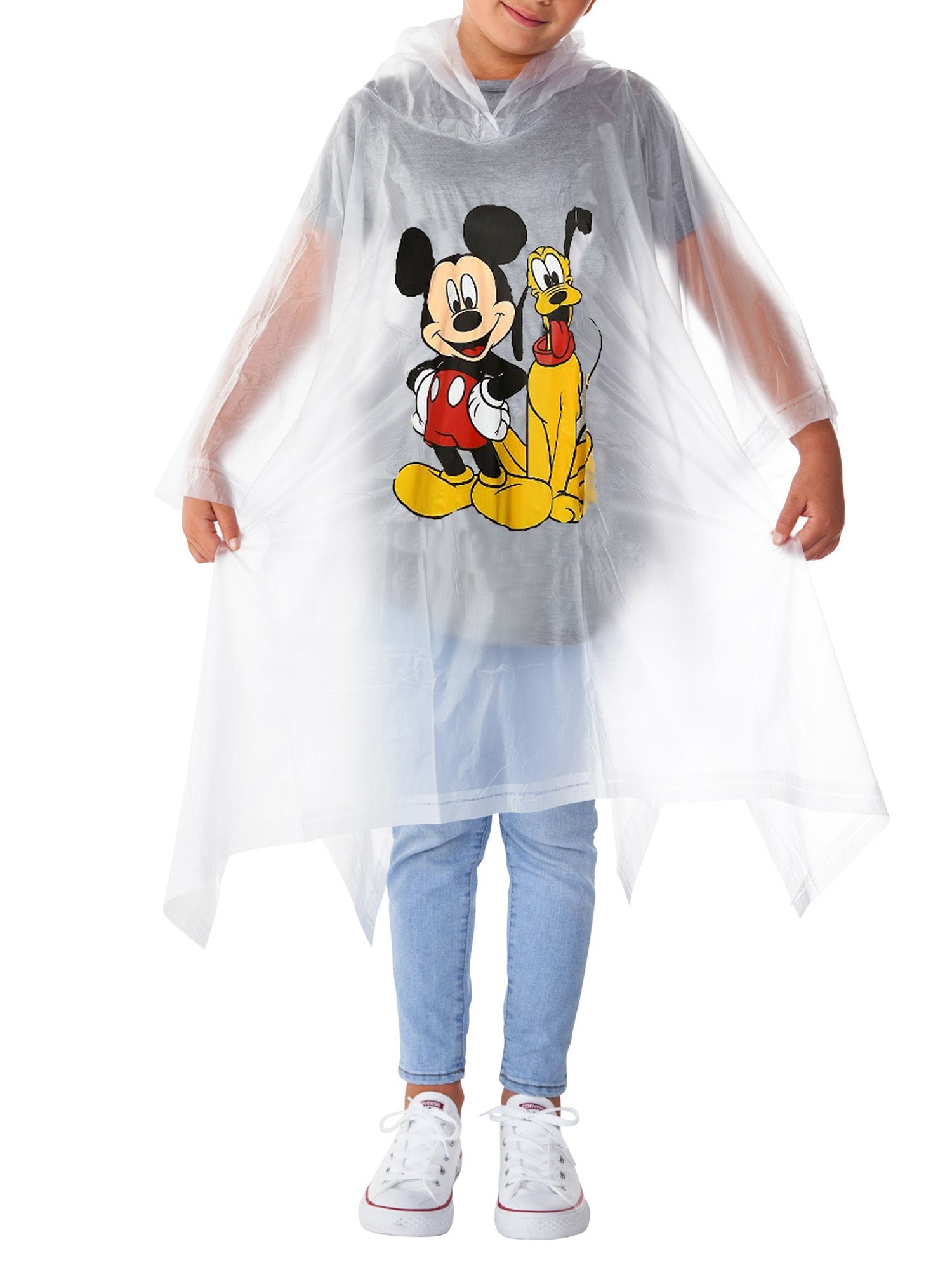 Disney Mickey Mouse Rain Poncho Hooded Water Resistant Pluto Kids Unisex 2-Pack