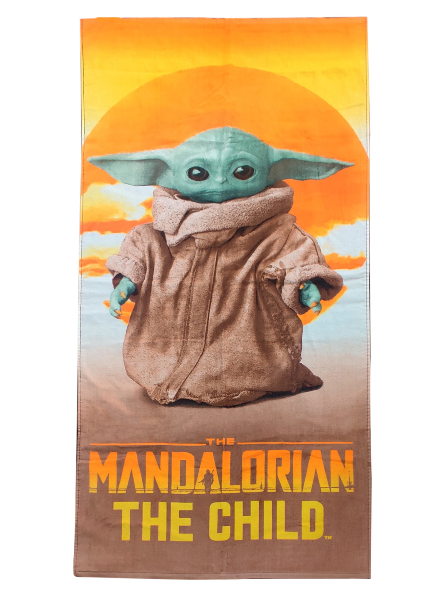 Star Wars Beach Towel The Child Grogu Baby Yoda Mandalorian Sunset 58" x 28"