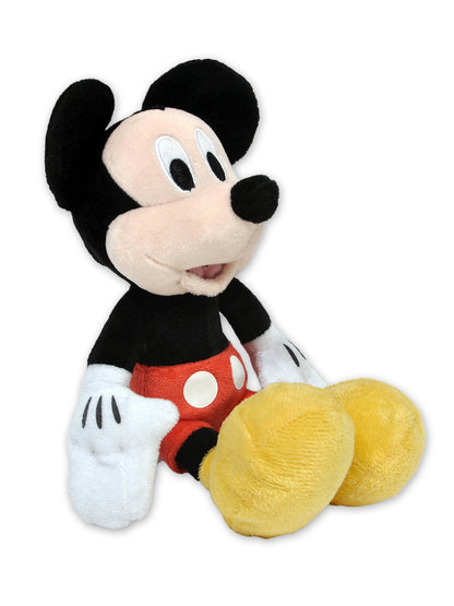 Disney Mickey Mouse 11" Plush Doll Toy w/ Mickey & Friends 15" Cinch Sling Bag